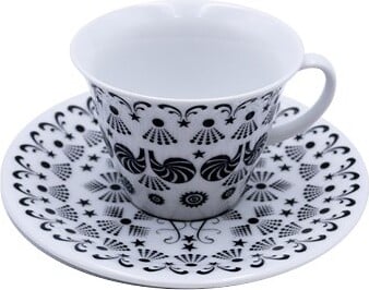 Filiżanki do kawy The White Snow Once Upon a Plate ze spodkami 2 szt.
