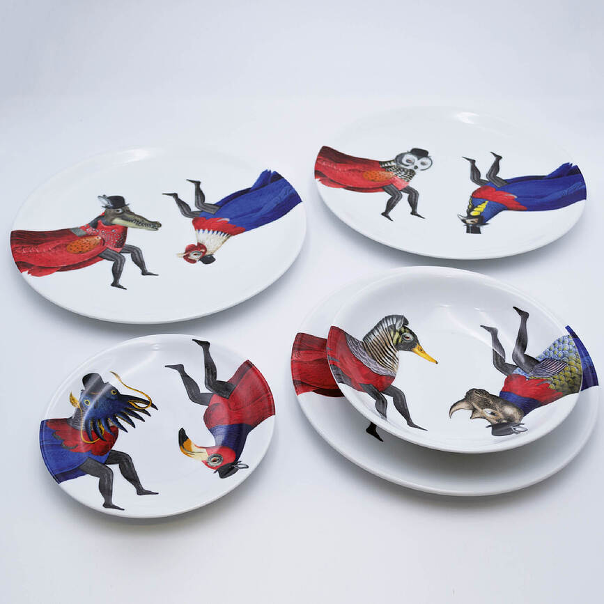 Plato de servir The White Snow Agadir, 32 cm, azul