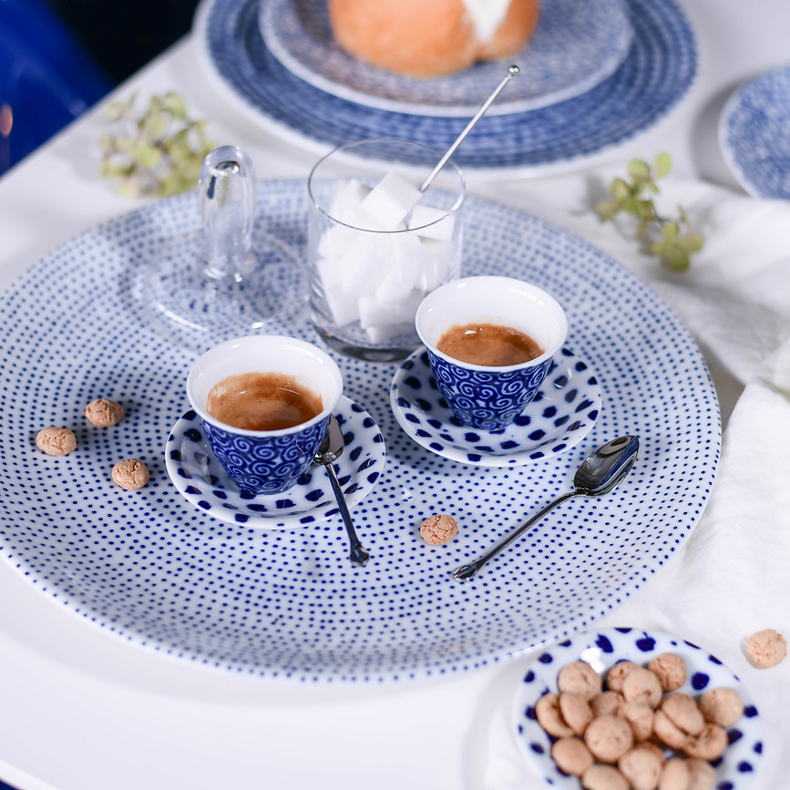 Plato de servir The White Snow Agadir, 32 cm, azul