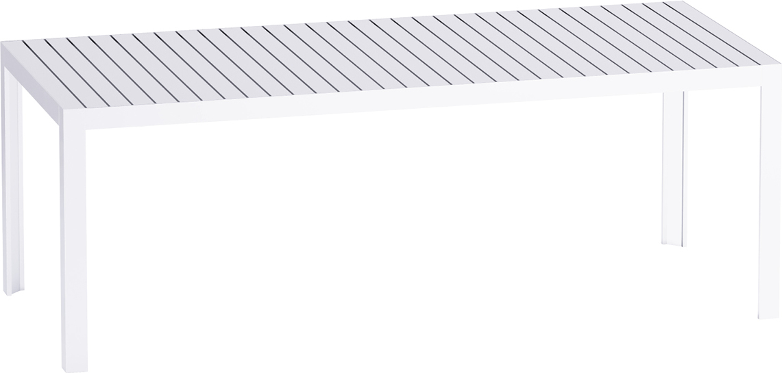 Kalimba Tisch 210 cm weiß