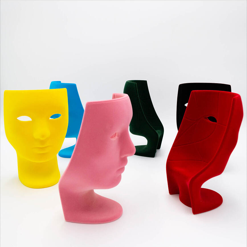 Nemo Miniature, velours, rouge