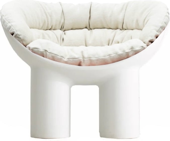 Poduszka na fotel Roly Poly kremowa
