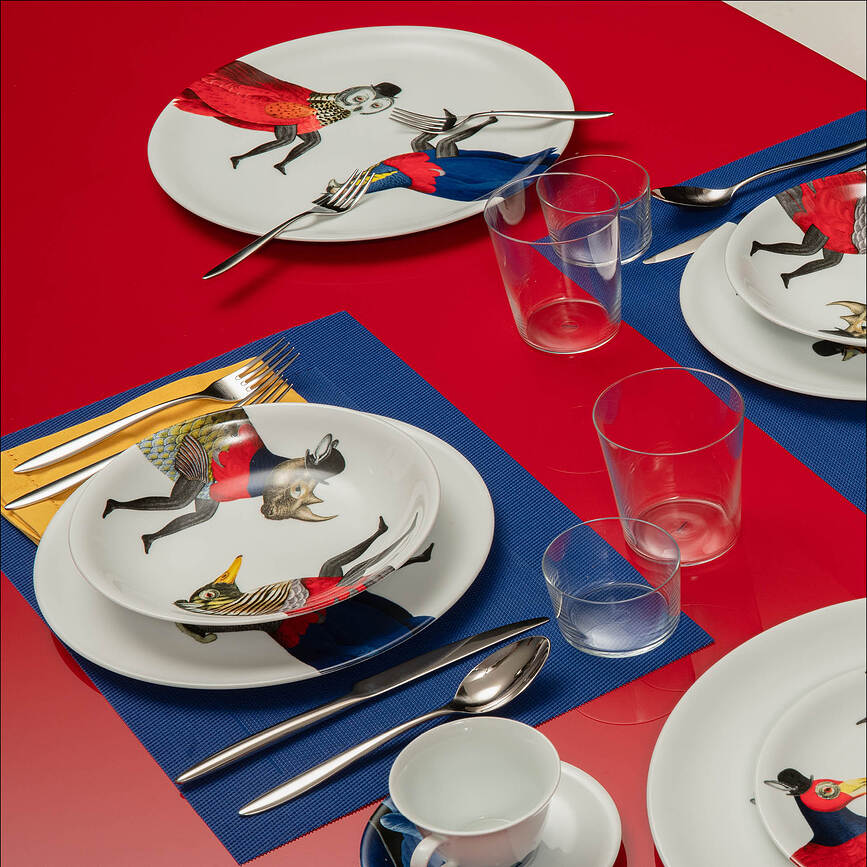 Set stoviglie per 2 persone The White Snow Once Upon a Plate 6 el.