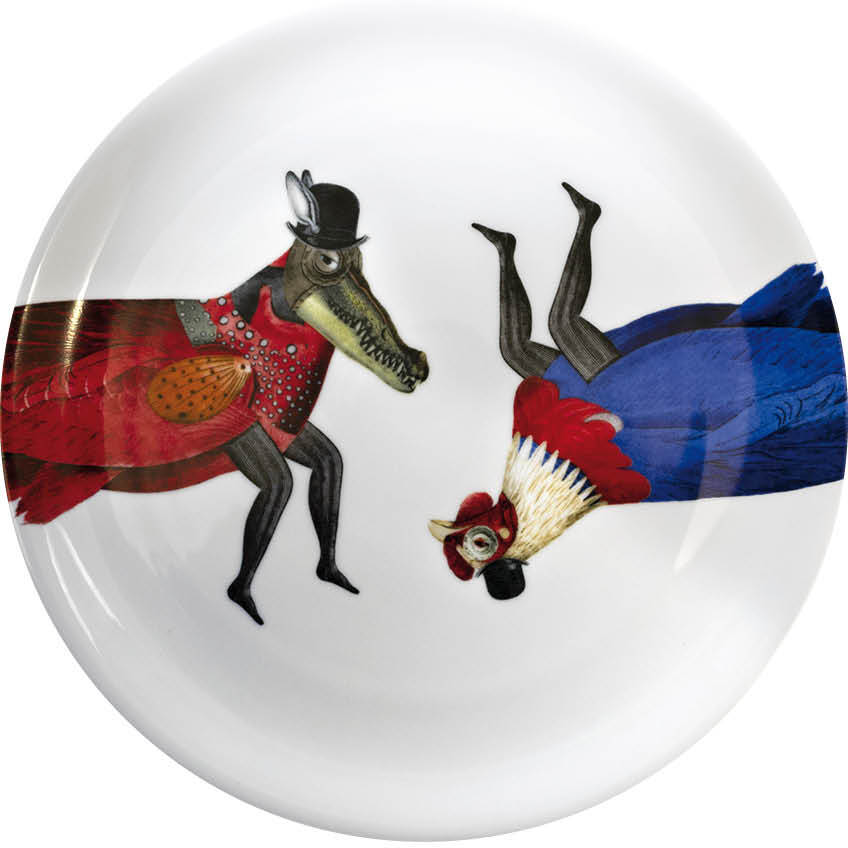 Talerz do serwowania The White Snow Bestiario Della Tavola 32 cm kolorowy