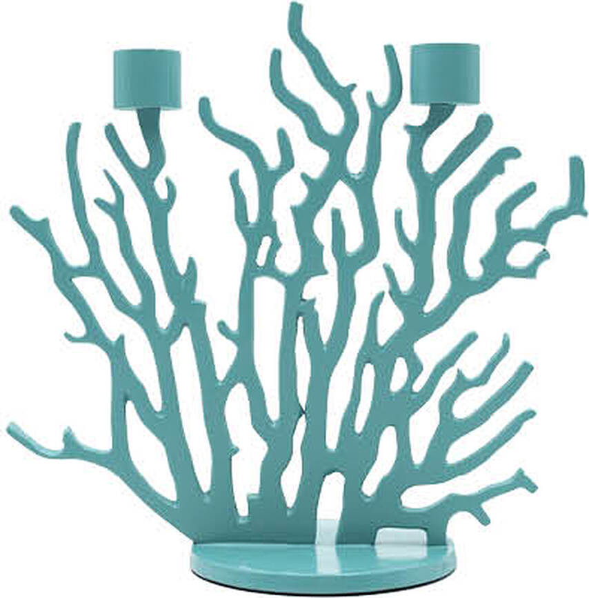 Tenochtitlan Mini Bougeoir, bleu mer