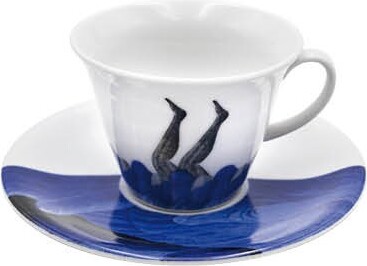 The White Snow Bestiario Della Tavola Kaffeetassen mit Untertassen 2 St.