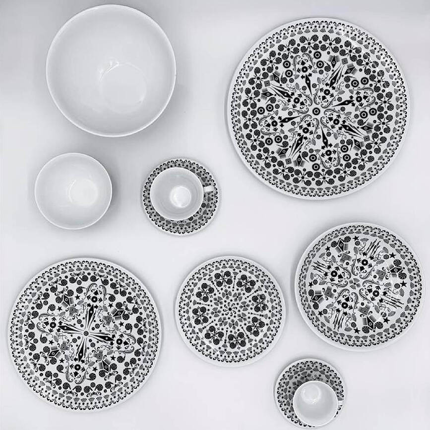 The White Snow Agadir Plat de Service, 32 cm, bleu