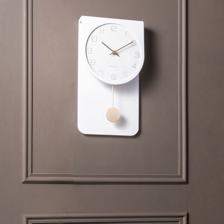 white pendulum clock - classic with a modern twist