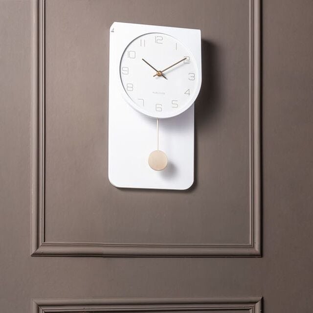 white pendulum clock - classic with a modern twist