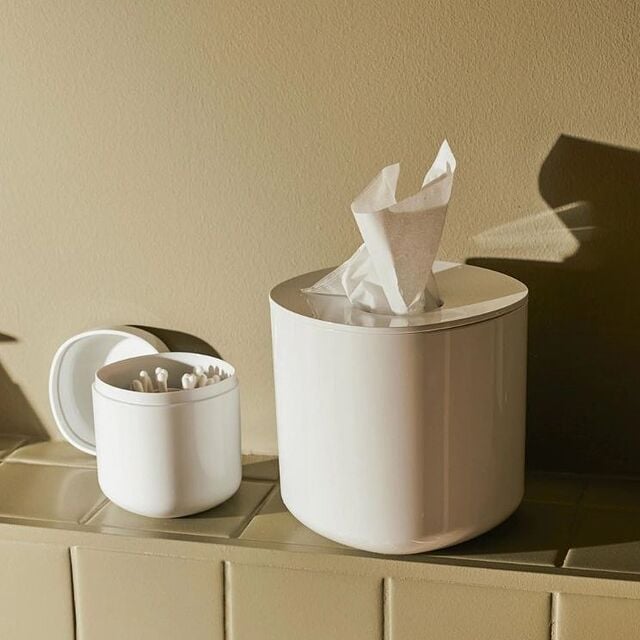 Caja de pañuelos blanca Alessi