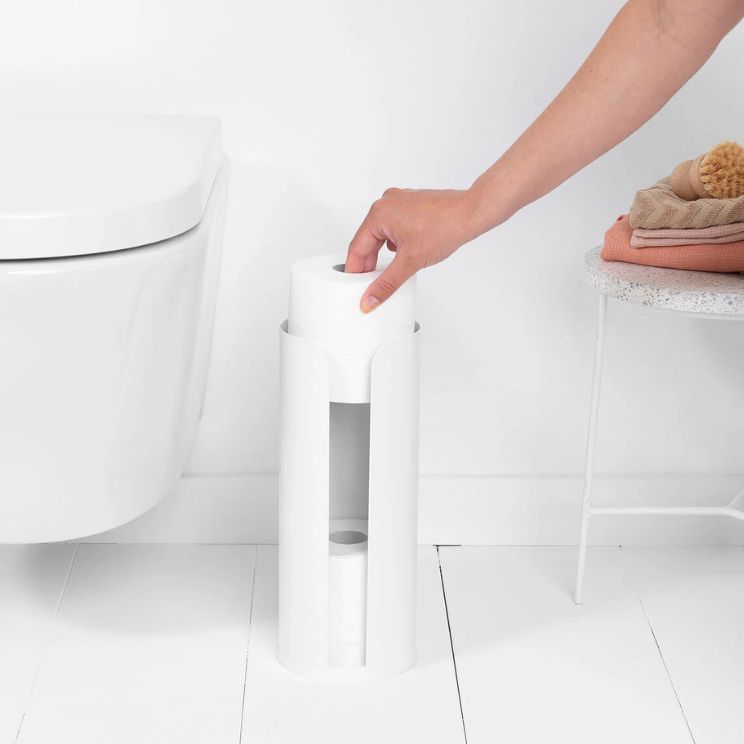 Porte-rouleaux et dérouleurs de papier toilette : un dérouleur blanc de Brabantia