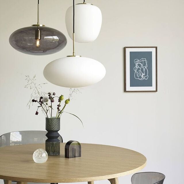 pendant lamps are a great choice, e.g., over a kitchen table or island