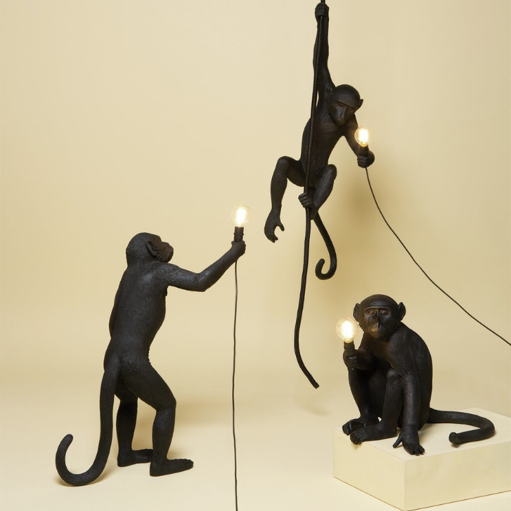 Tafellampen en wandlampen uit de Seletti Monkey collectie
