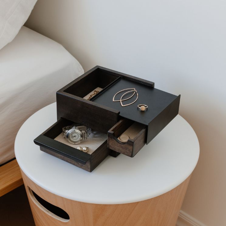 boîte à bijoux de la marque Stackers - en bleu