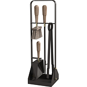Companion Classique Walnut Fireplace tools set rack 4 el.