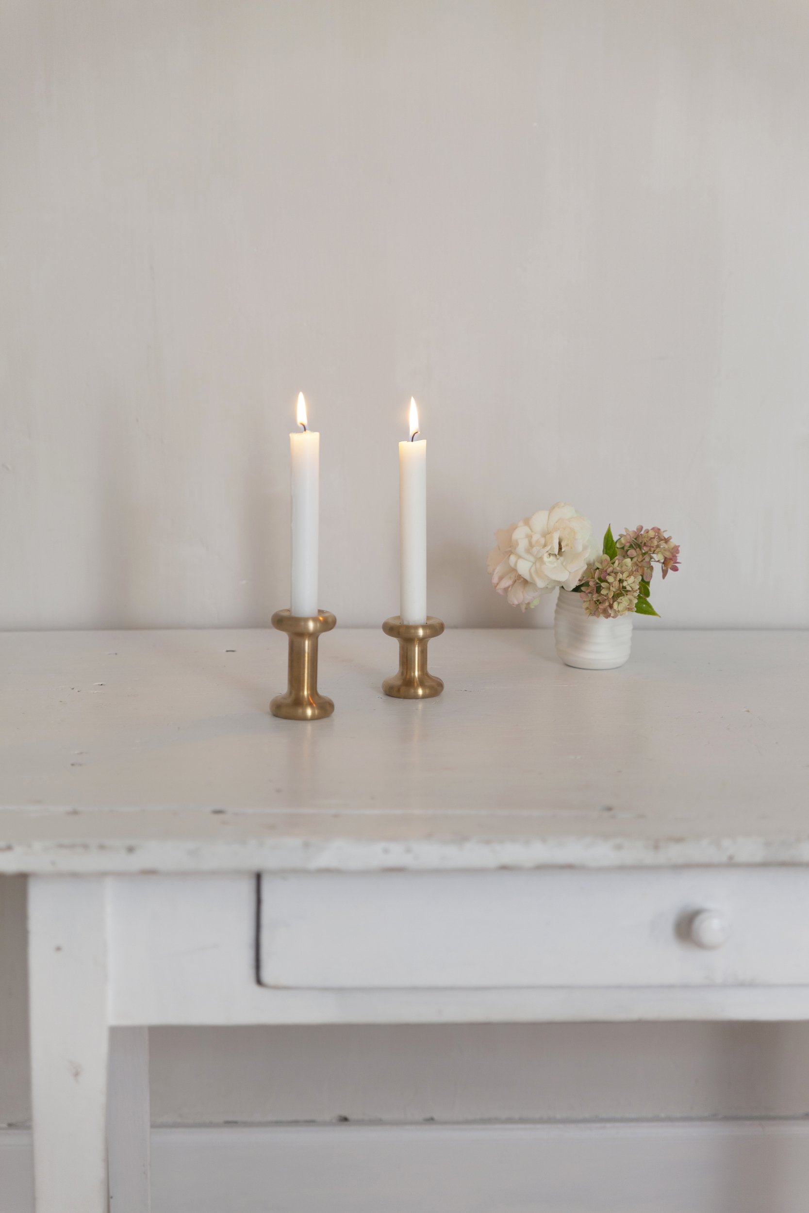 Emory Brass Taper Candle Holder