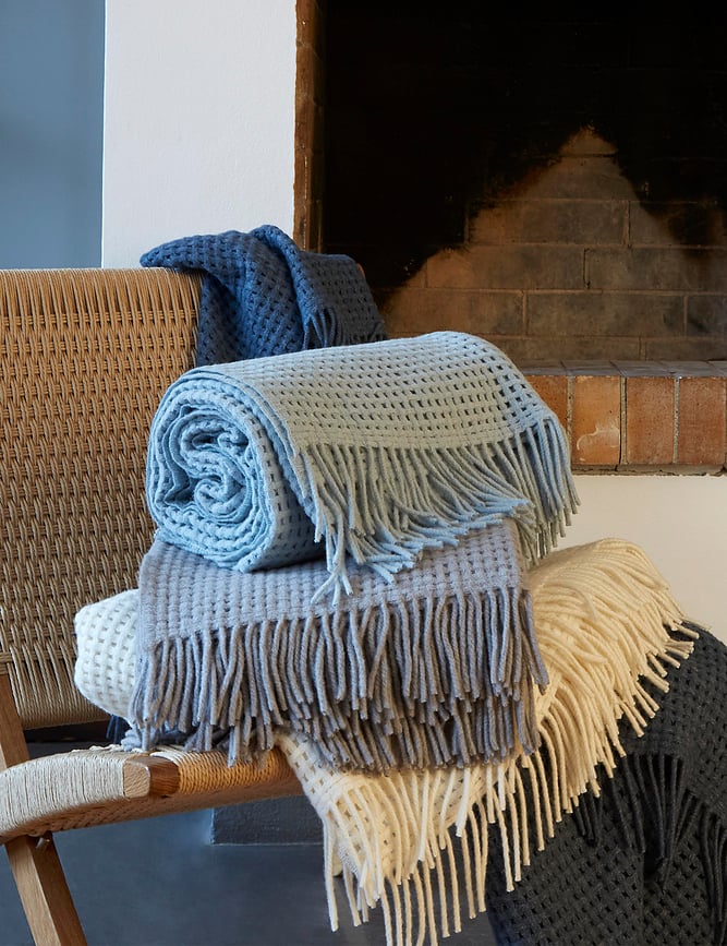 Basket Odeja, 130 x 200 cm, umazano bela