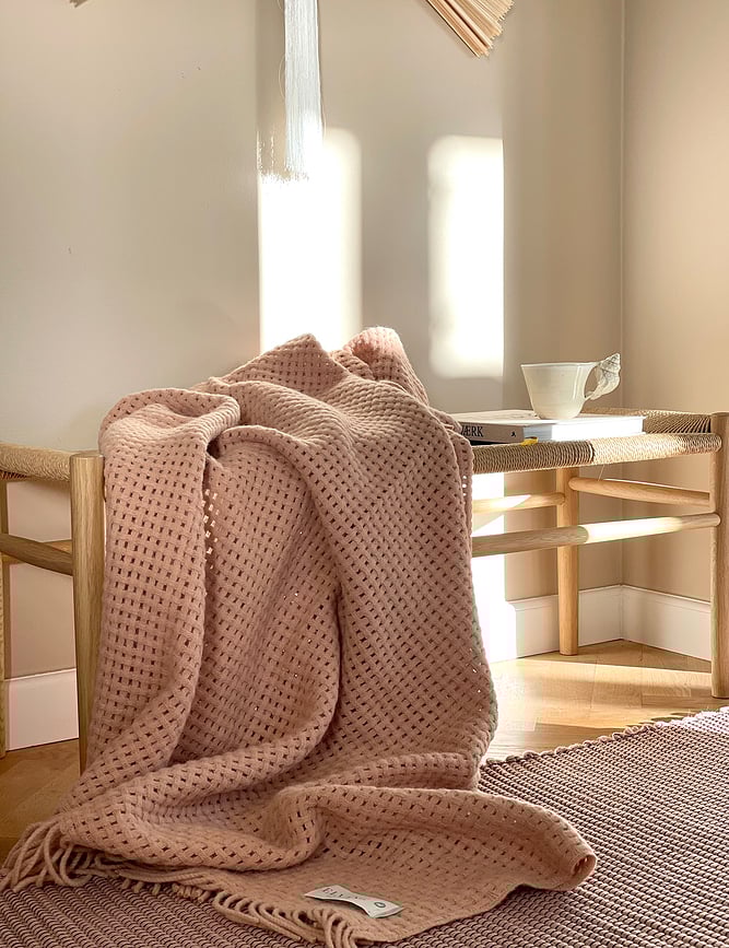 Basket Odeja, 130 x 200 cm, umazano bela