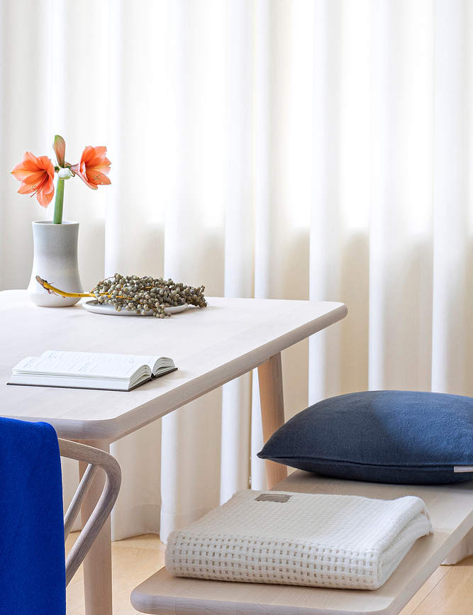 Basket Plaid 130 x 200 cm, blanc cassé