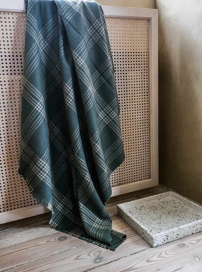 Check Plaid, 130 x 190 cm, camel