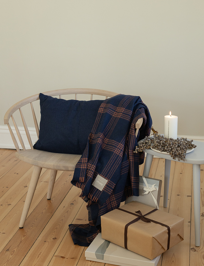 Check Plaid, 130 x 190 cm, camel