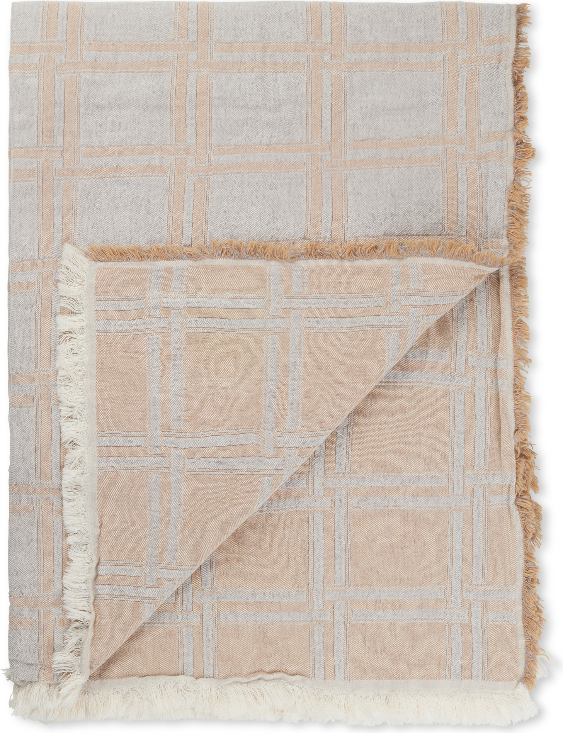 Dahlia Decke 130 x 180 cm, grau-beige