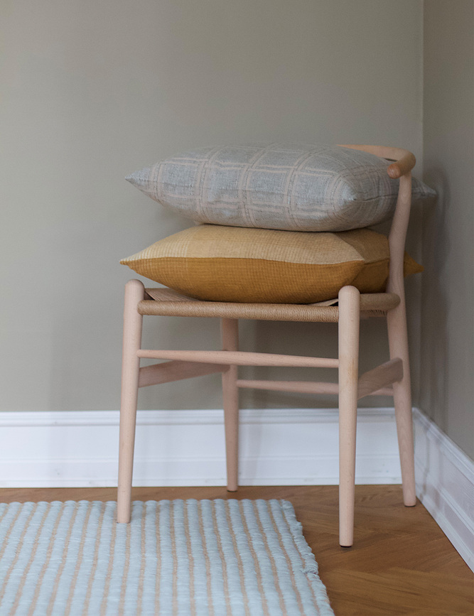 Dahlia Housse de Coussin décorative, 50 x 50 cm, gris-beige