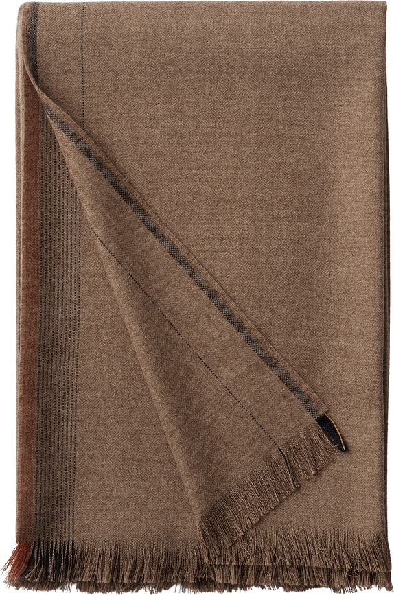 Écru Plaid 130 x 207 cm, marron