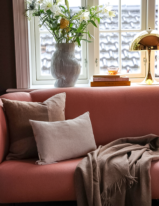 Funda de Cojín decorativa Daisy, 30 x 50 cm, color camel