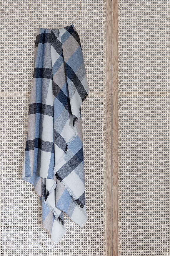 Intersection Plaid 130 x 190 cm, gris-bleu