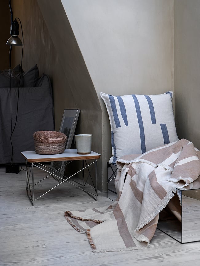 Lyme Grass Housse de Coussin 50 x 50 cm, bleue