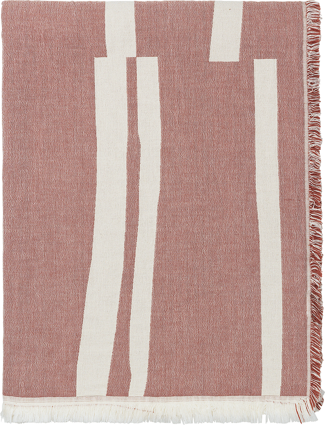 Lyme Grass Κουβέρτα, 130 x 180 εκ., ανοιχτό κόκκινη