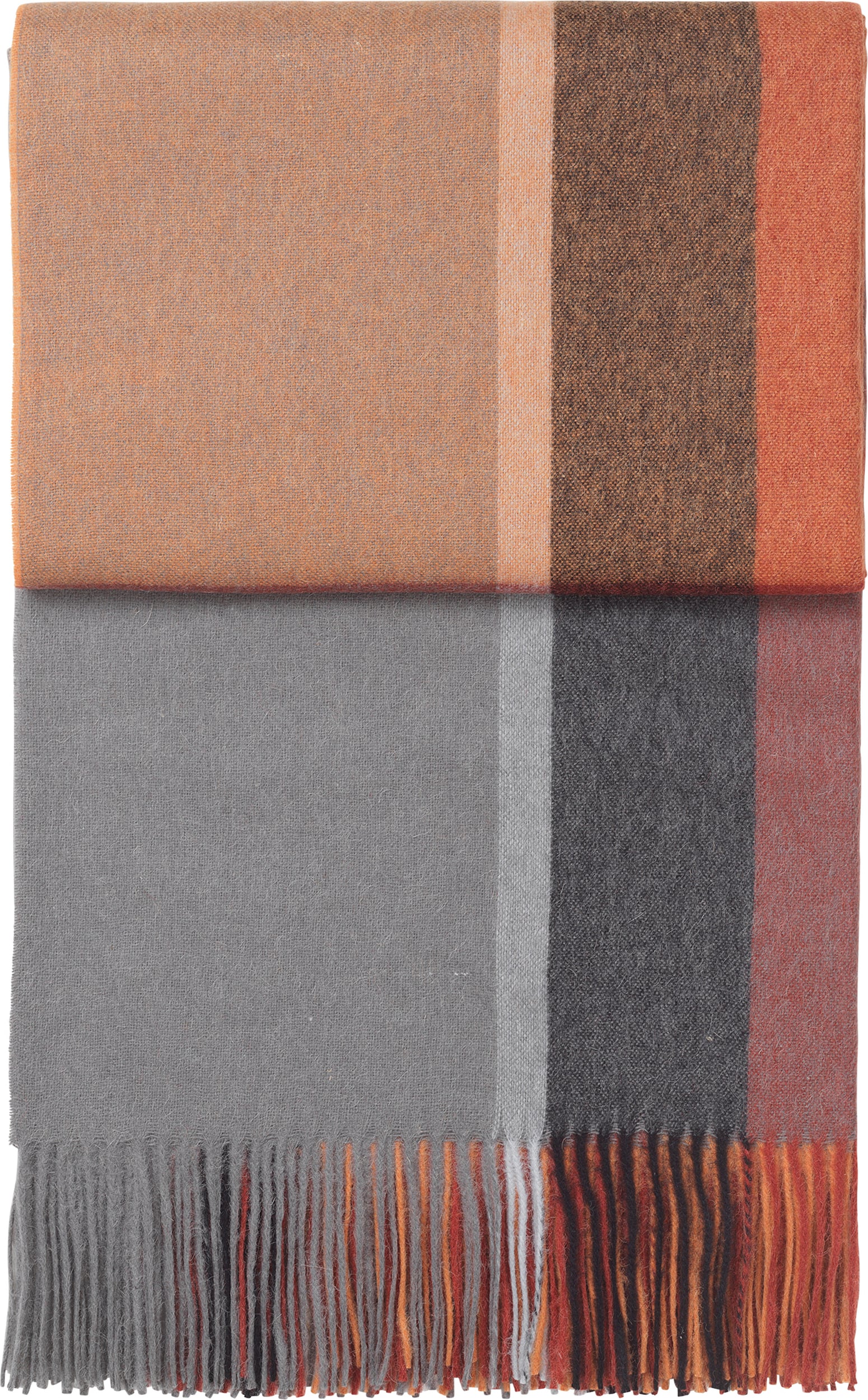 Manhattan Decke 130 x 200 cm, grau-orange