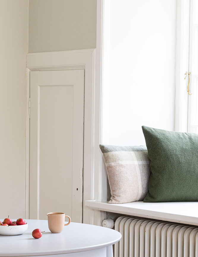 Manhattan Housse de Coussin 40 x 60 cm, beige-vert