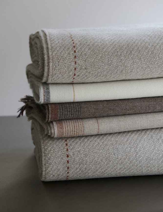 Manta Écru, 130 x 207 cm, blanco