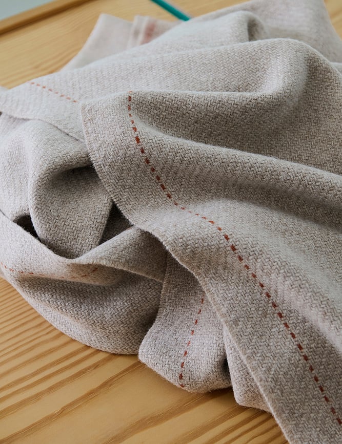 Manta Écru Highland 130 x 200 cm