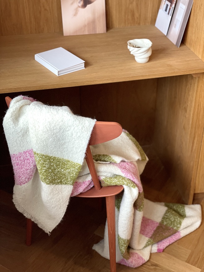 Manta Lava, 130 x 190 cm, gris y beige