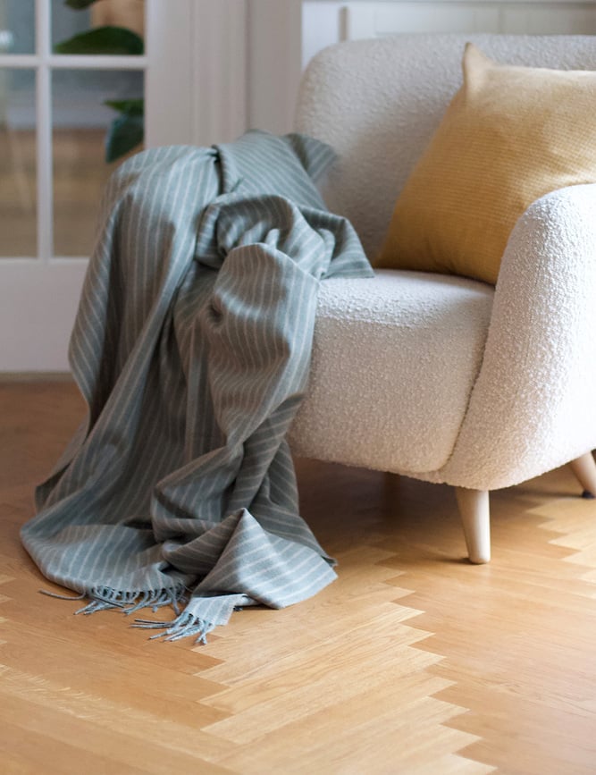 Manta Stripes, 130 x 200 cm, gris