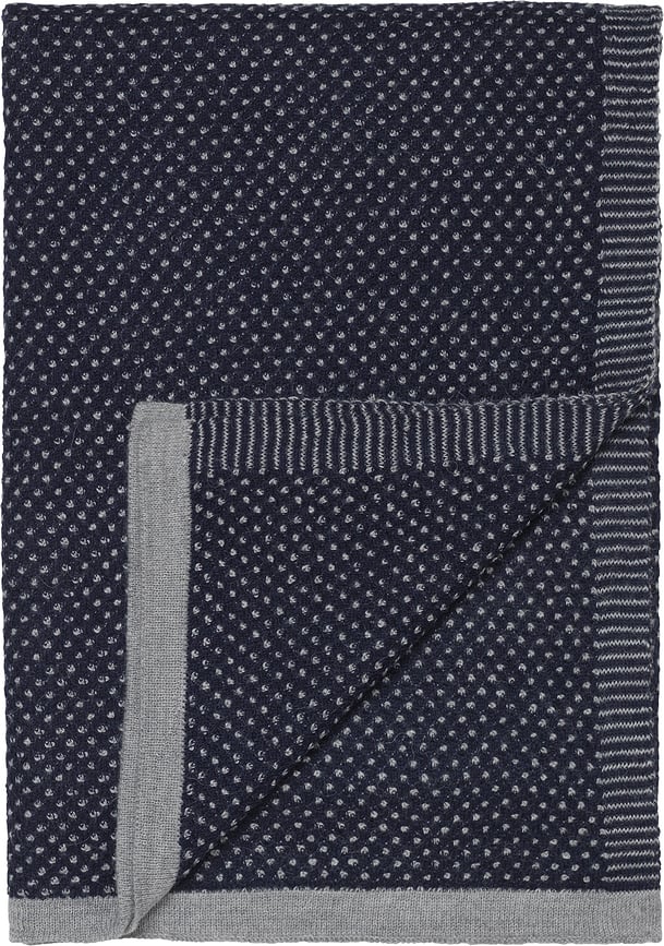 Raindrops Plaid 130 x 180 cm, bleu foncé