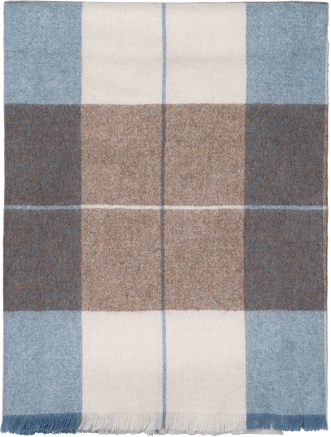 Scotch takaró, 130 x 190 cm, kék-barna