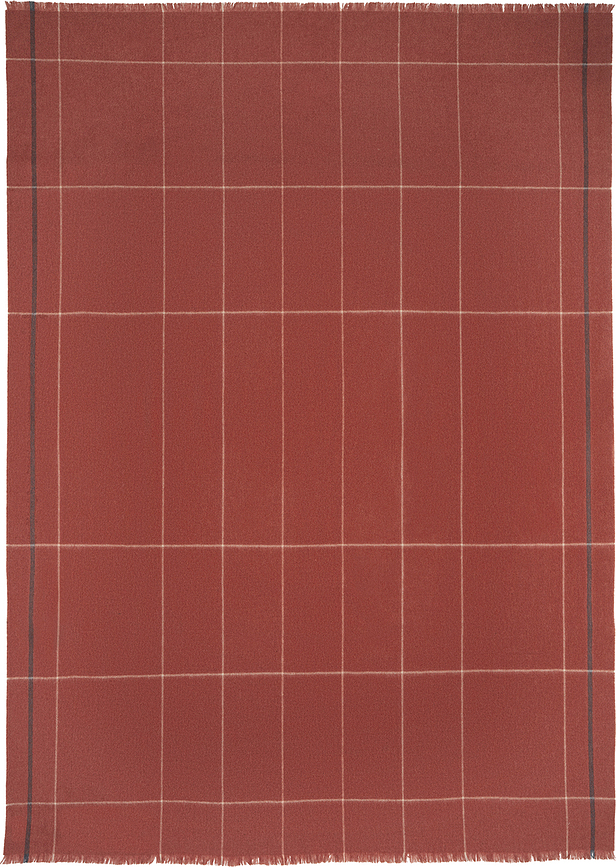 Square Plaid 130 x 190 cm, rouge clair