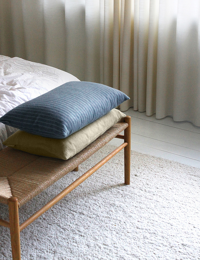 Stripes Housse de Coussin décorative, 40 x 60 cm, grise