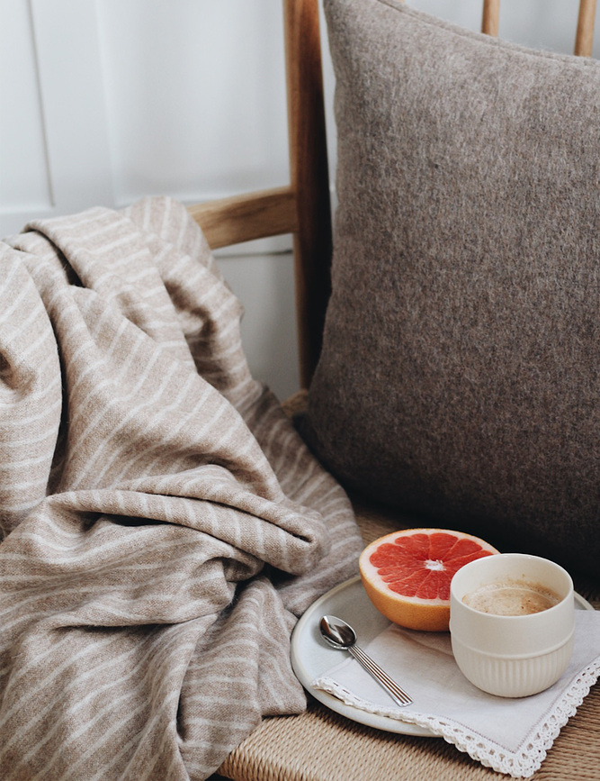 Stripes Κουβέρτα, 130 x 200 cm, γκρι