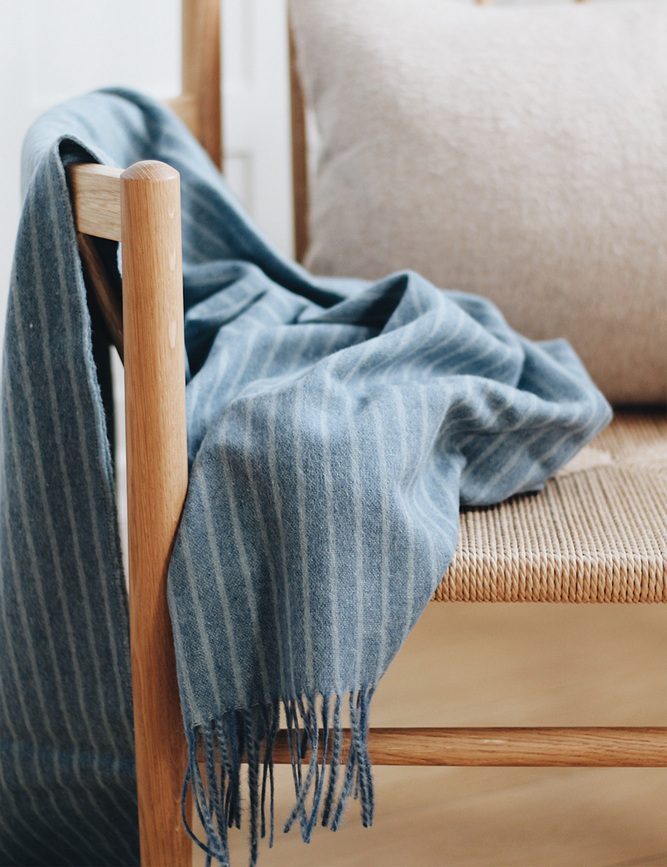 Stripes Plaid 130 x 200 cm, gris