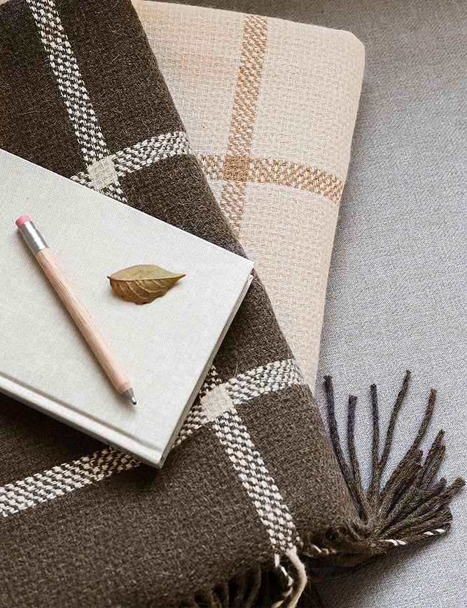 Tartan Deka 130 x 190 cm slonovača