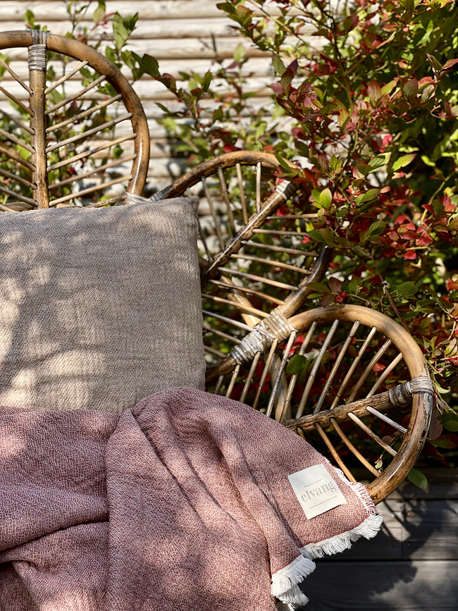 Thyme Housse de Coussin décorative, 50 x 50 cm, grise