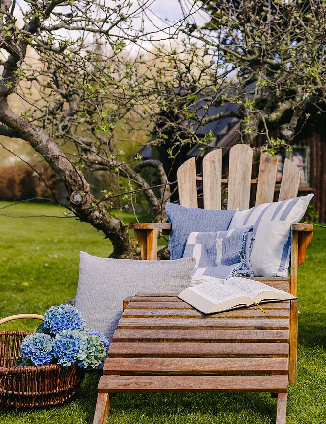 Thyme Housse de Coussin décorative, 50 x 50 cm, grise