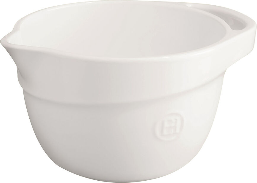 Bol cerámico Emile Henry, 2,5 L, blanco