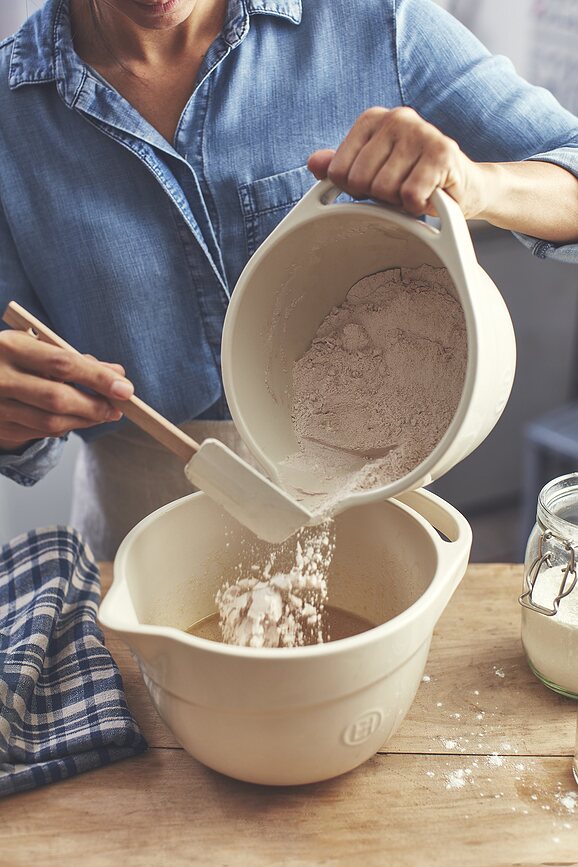 Cuenco de cocina cerámico Emile Henry 3,5 L, rojo