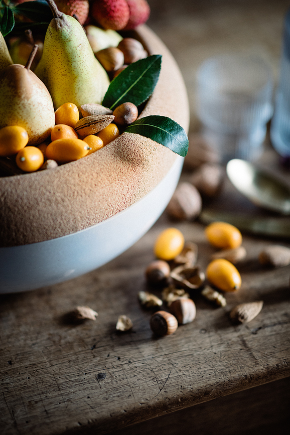 Fuente de cerámica Emile Henry, 36 cm, color crema